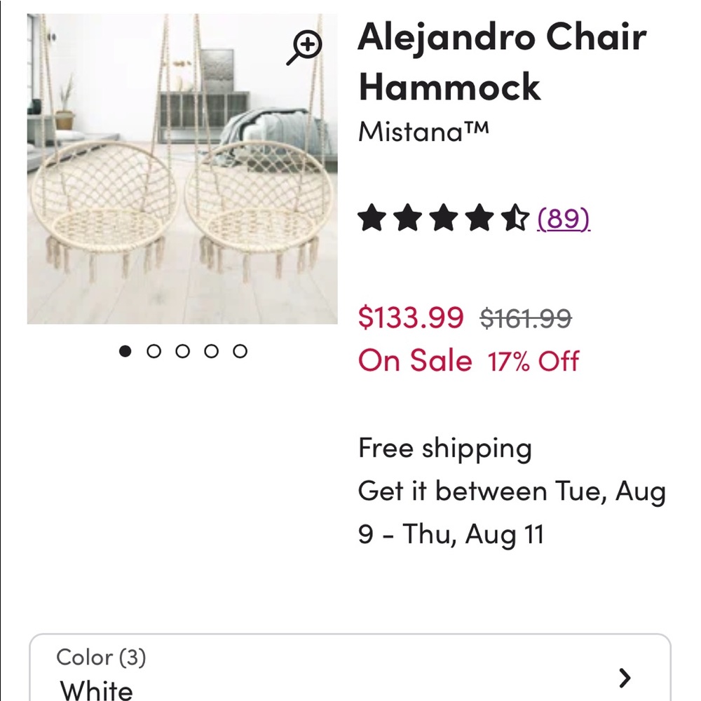 2 hammock chairs